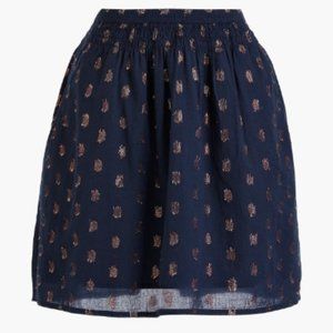 J Crew Smocked Waist Mini Skirt XS